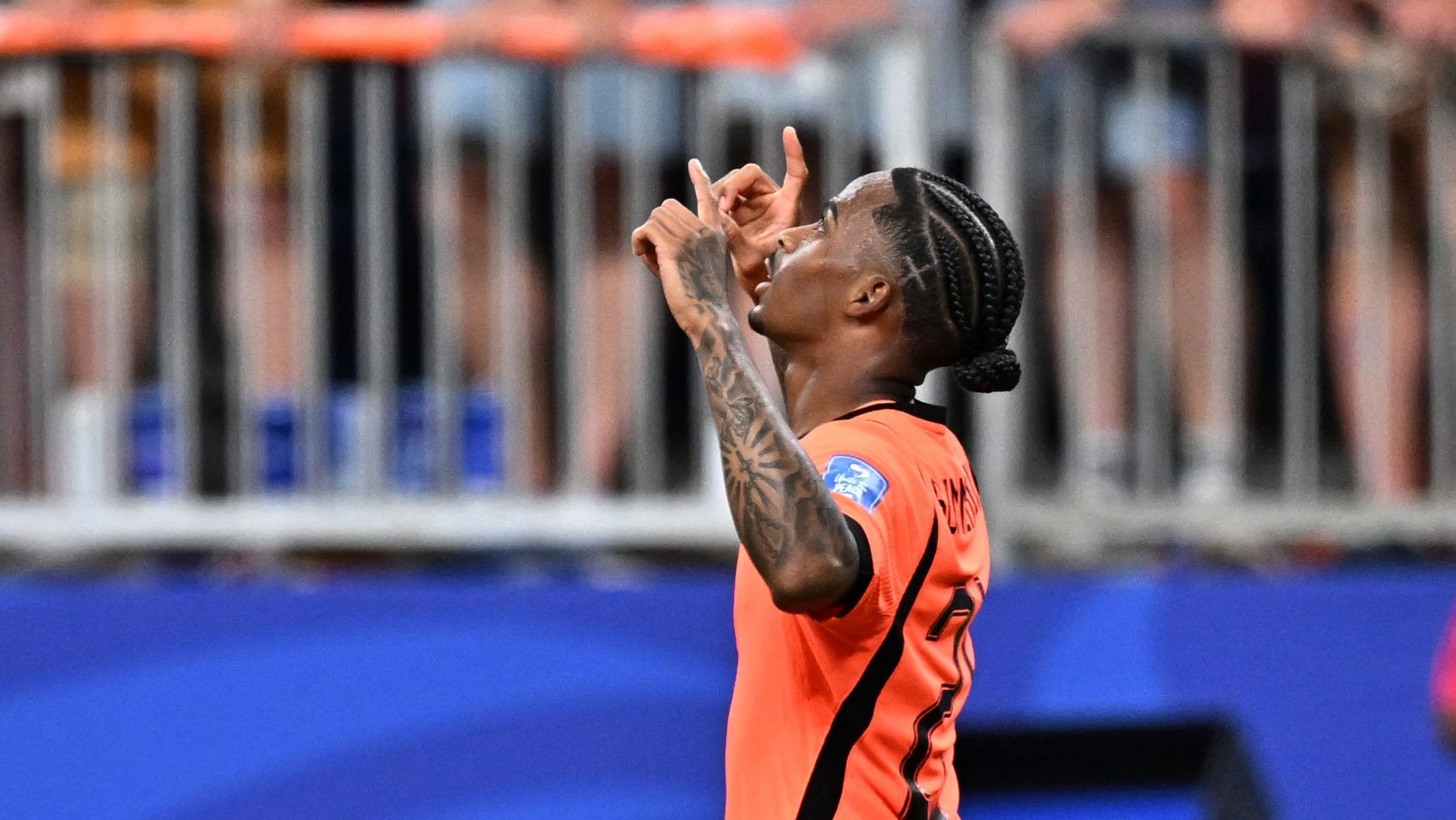 Netherlands celebrate a goal vs Sweden at the FIFA World Cup.