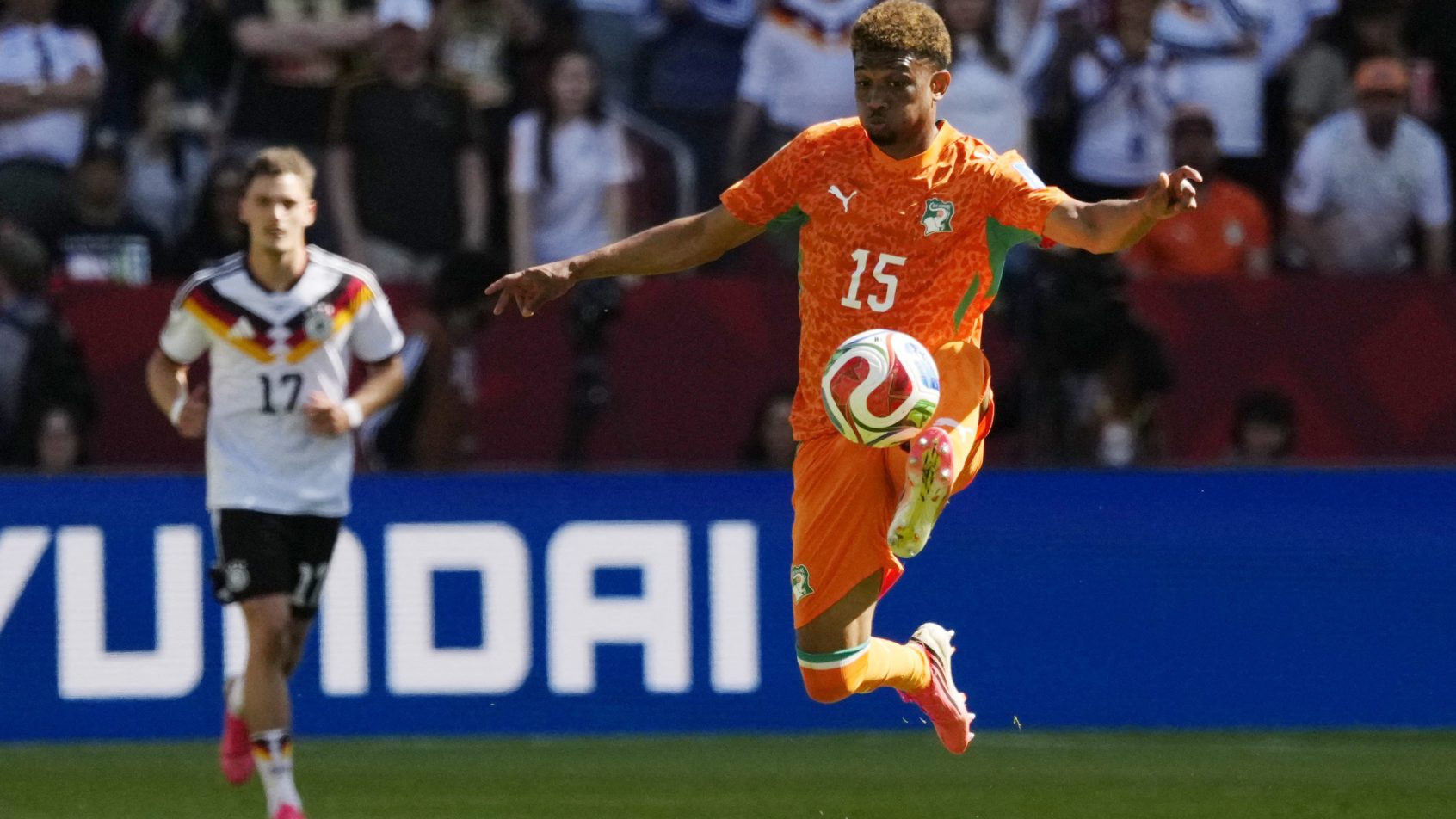 Amad Diallo playing for Ivory Coast in the 2026 FIFA World Cup.