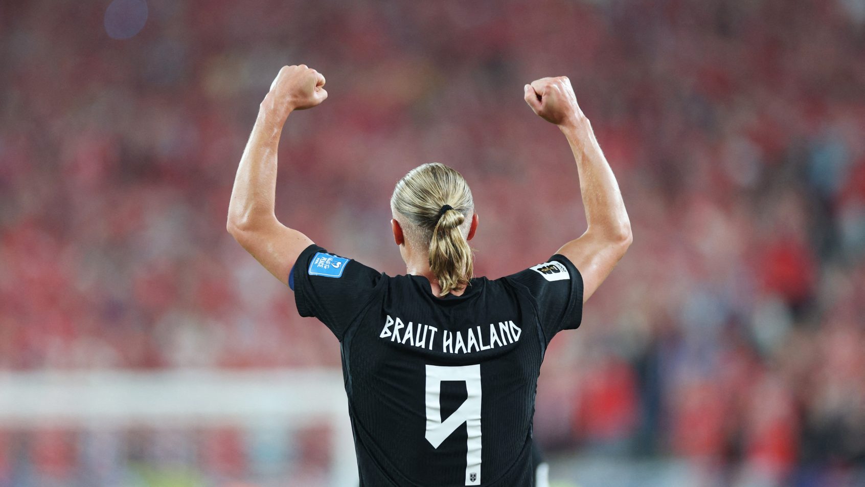Norway's Erling Haaland celebrating a goal