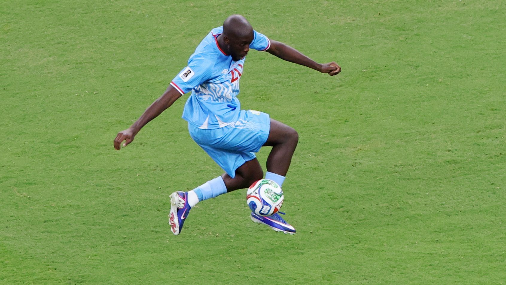 Yoane Wissa playing for DR Congo in the 2026 FIFA World Cup.