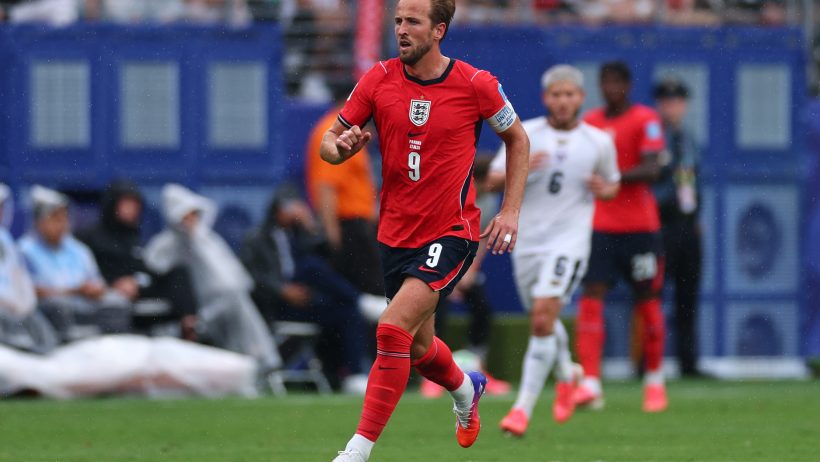 England forward Harry Kane running