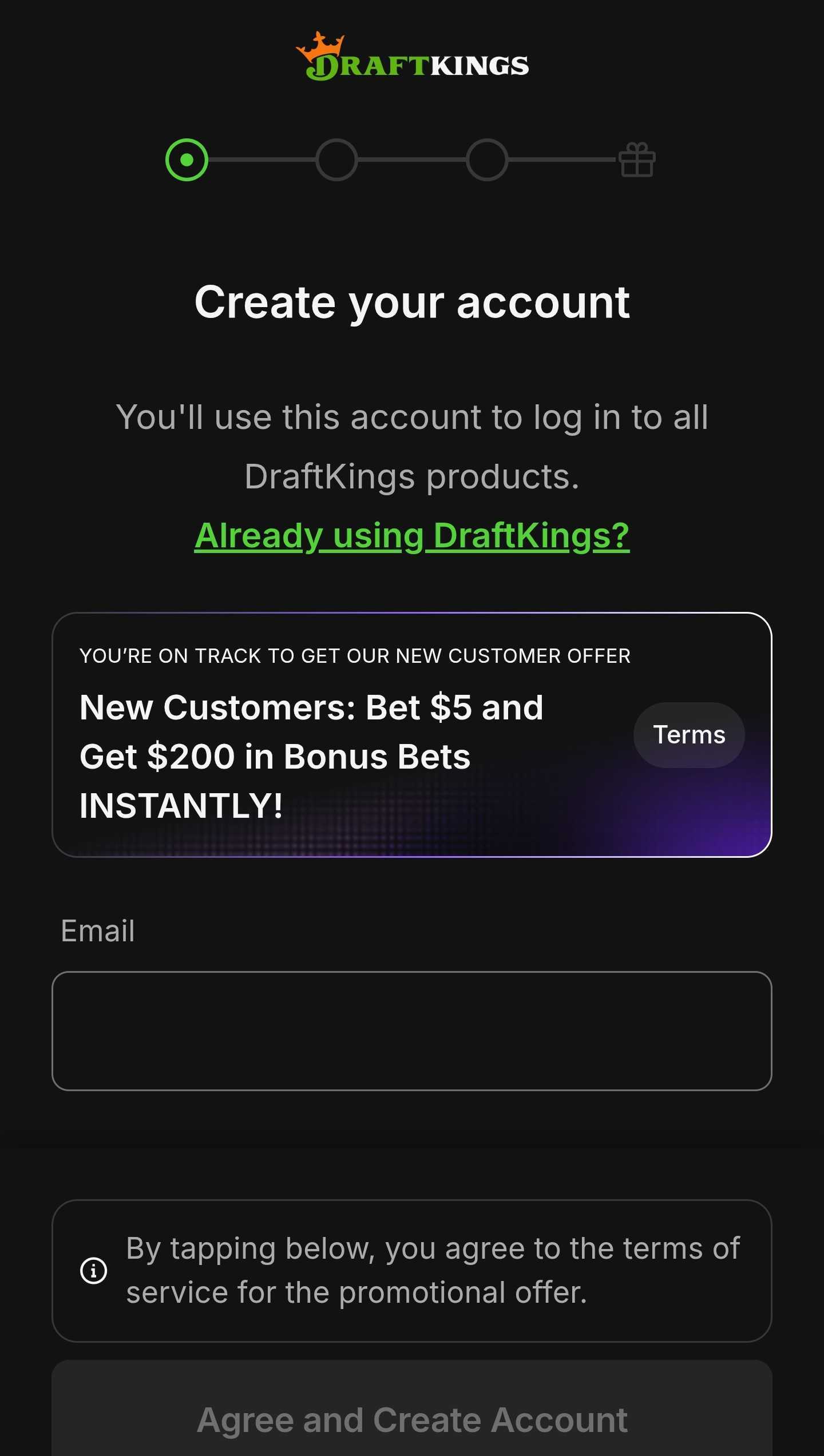 draftkings alberta app signup