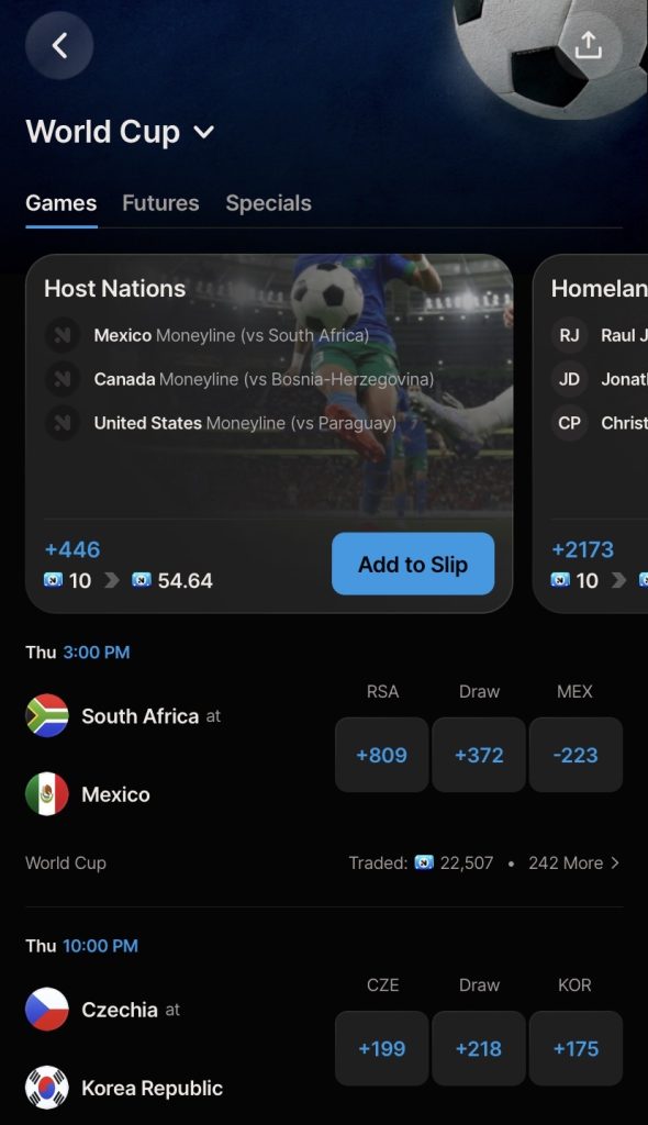 Novig World Cup Markets