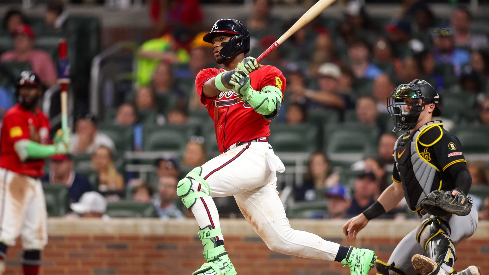 Ronald Acuna Jr. batting for the Atlanta Braves in the 2026 MLB season.