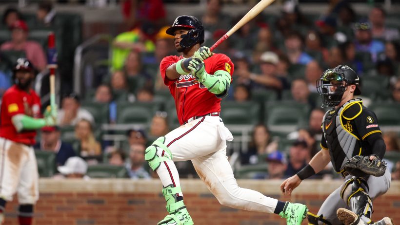Ronald Acuna Jr. batting for the Atlanta Braves in the 2026 MLB season.