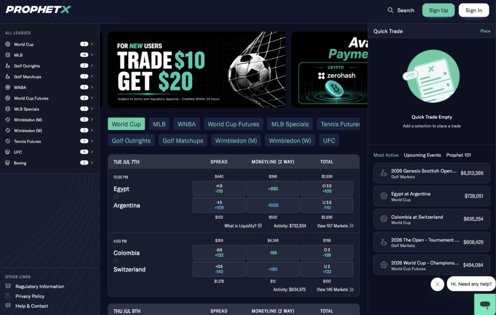 prophetx predictions exchange
