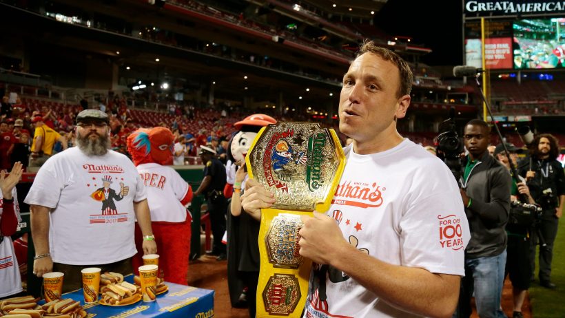 will joey chestnut break record odds nathan's hot dog eating contest july 4th