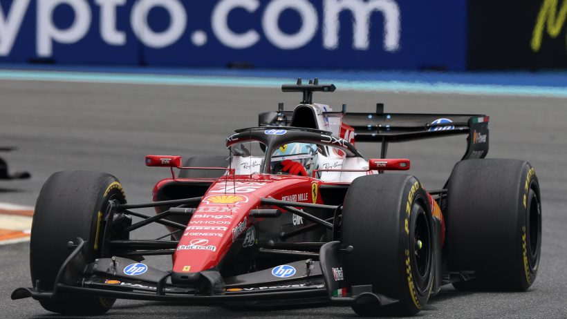 Charles LeClerc on-track in Miami (2026).