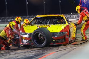 Joey Logano in the pits at Nashville (2026).