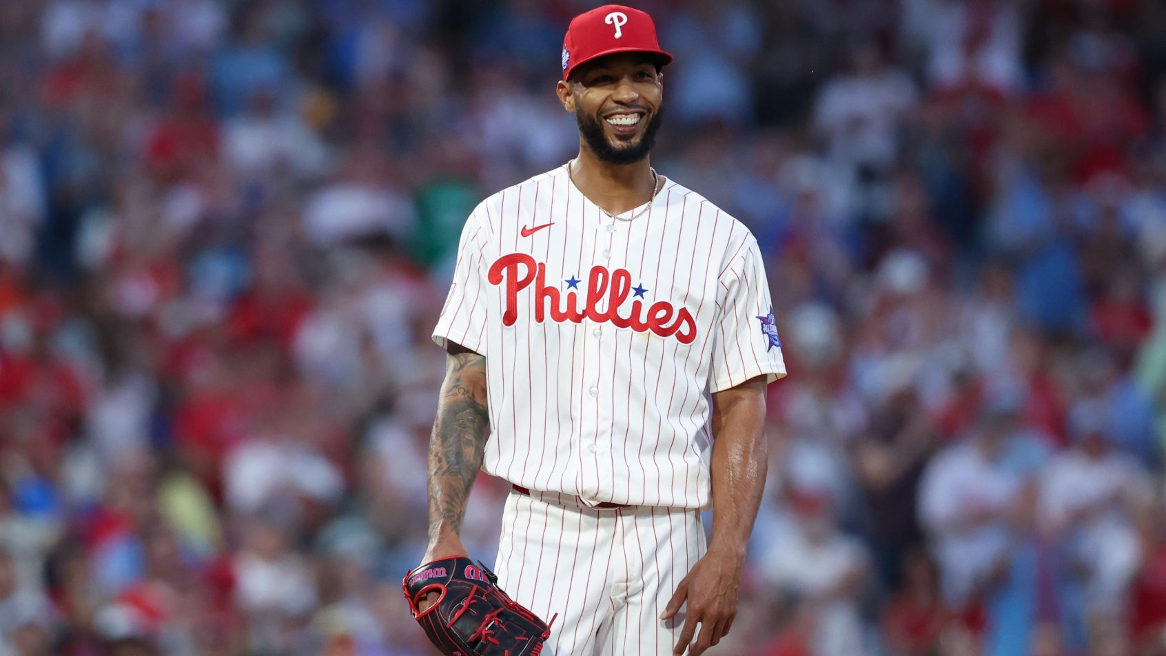 Cristopher Sanchez pitching for the Philadelphia Phillies in the 2026 MLB season.