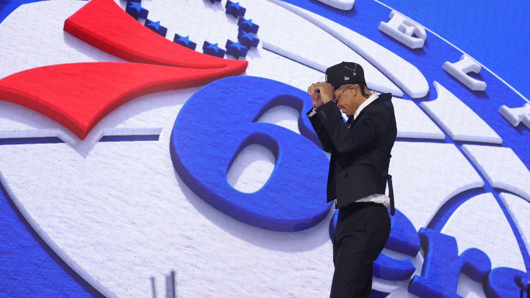 Labaron Philon selected by the Philadelphia 76ers in the first round of the 2026 NBA Draft.