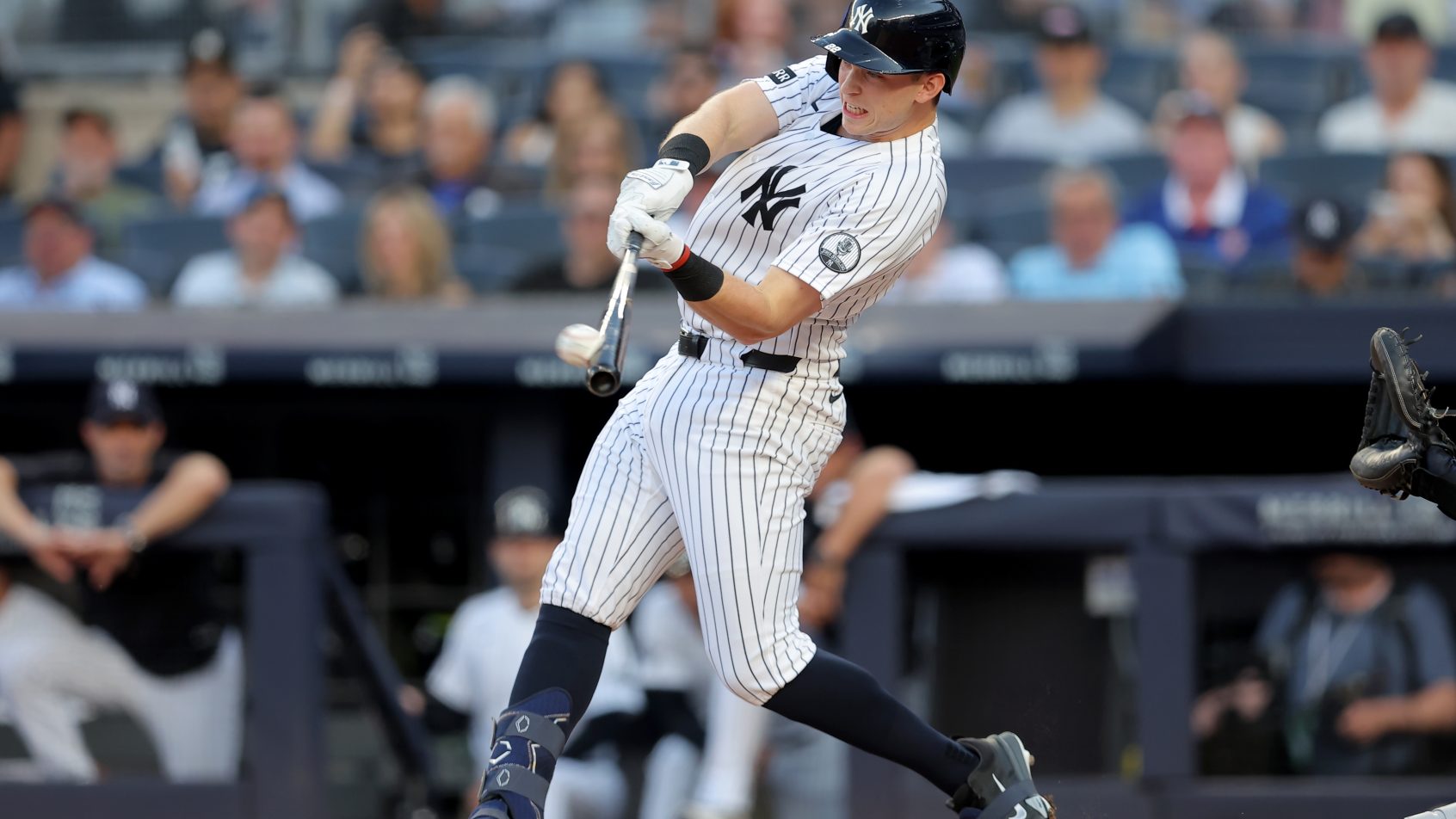 Ben Rice smacks a home run against the Tigers.