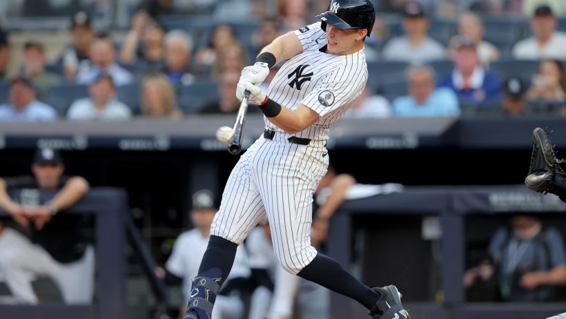 Ben Rice smacks a home run against the Tigers.