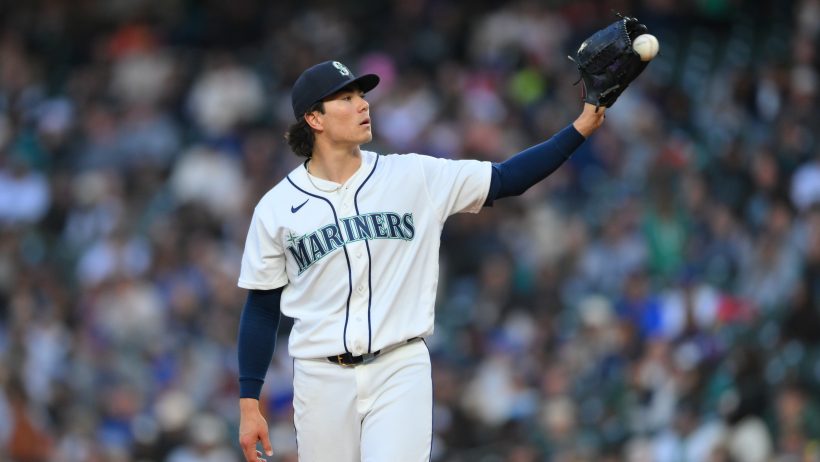Bryan Woo pitching for the Seattle Mariners in the 2026 MLB season.