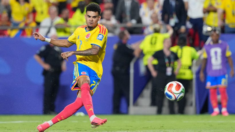 Luis Diaz playing for Colombia in the 2026 FIFA World Cup.