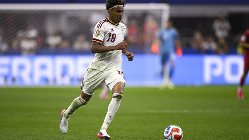Spain forward Lamine Yamal with the ball