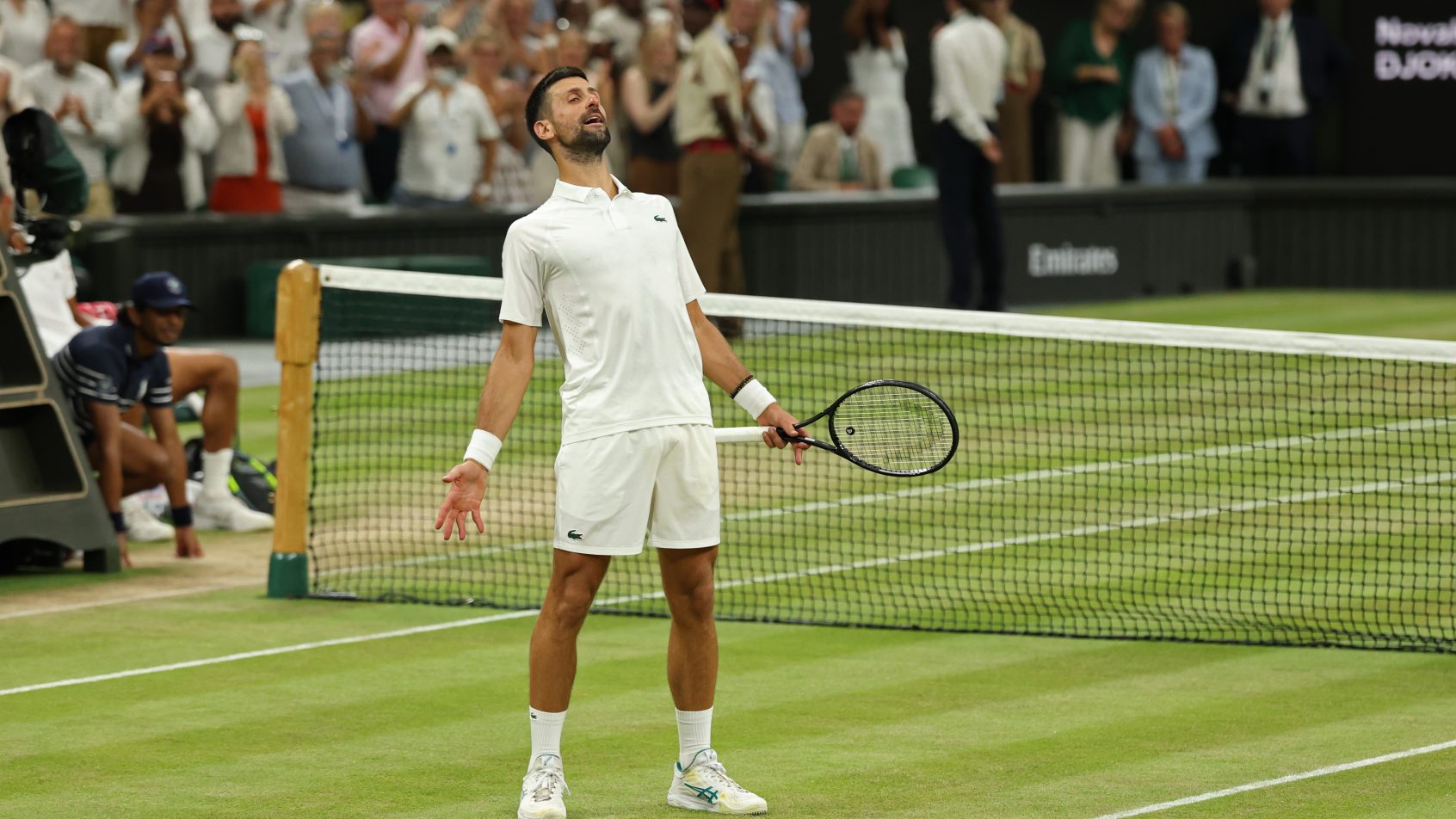 Novak Djokovic celebrates a win