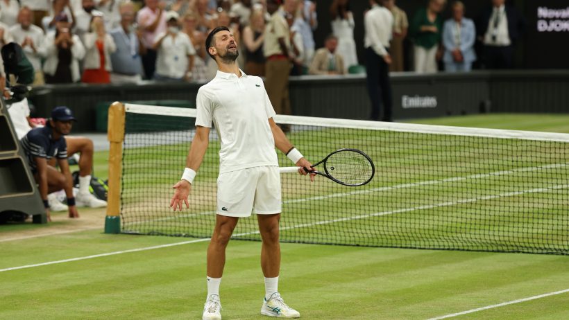 Novak Djokovic celebrates a win