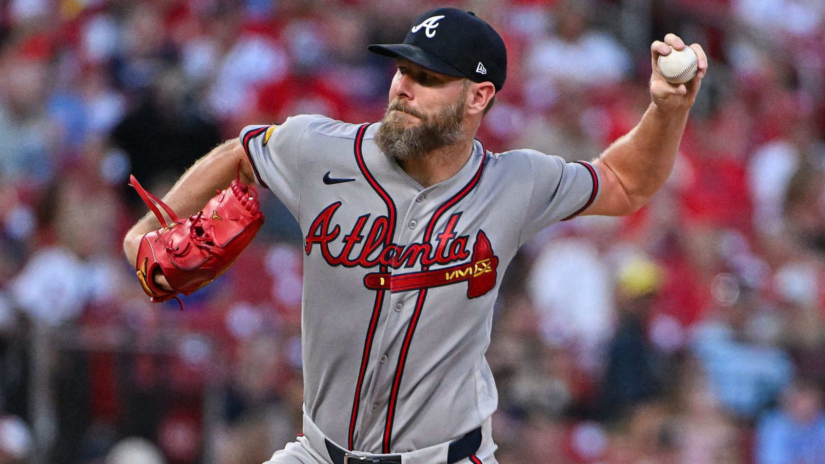 Chris Sale throws a pitch versus the Cardinals.