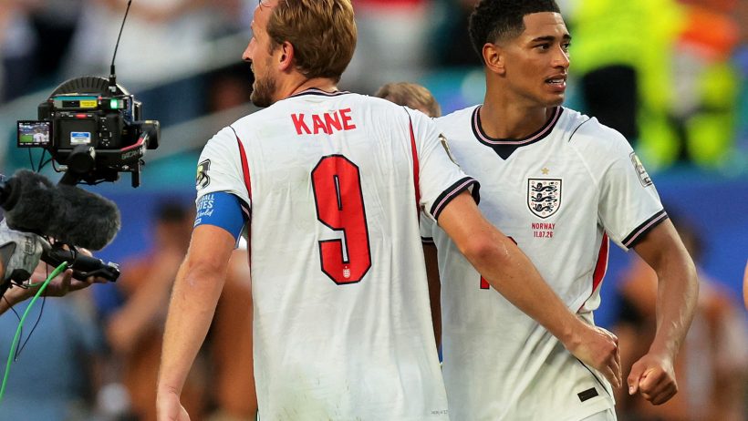 HARRY-KANE-JUDE-BELLINGHAM-VITORIA-INGLATERRA-SOBRE-SELECAO-NORUEGUESA-COPA-DO-MUNDO