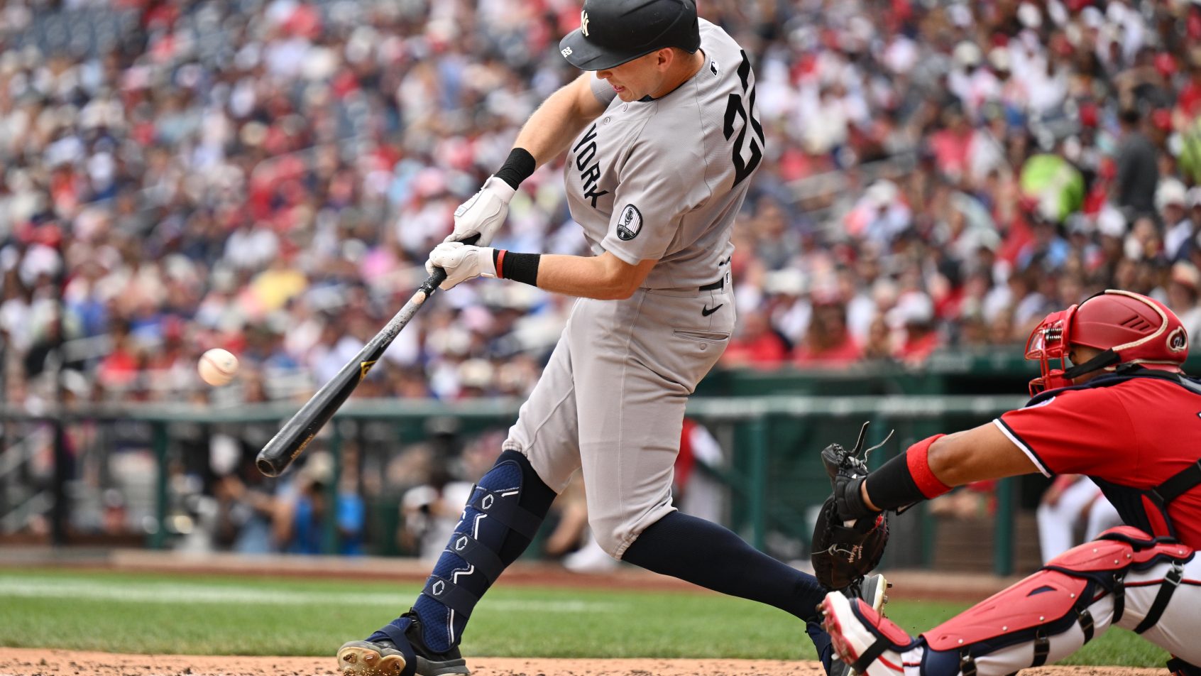 Ben Rice hitting for the New York Yankees in the 2026 MLB season.