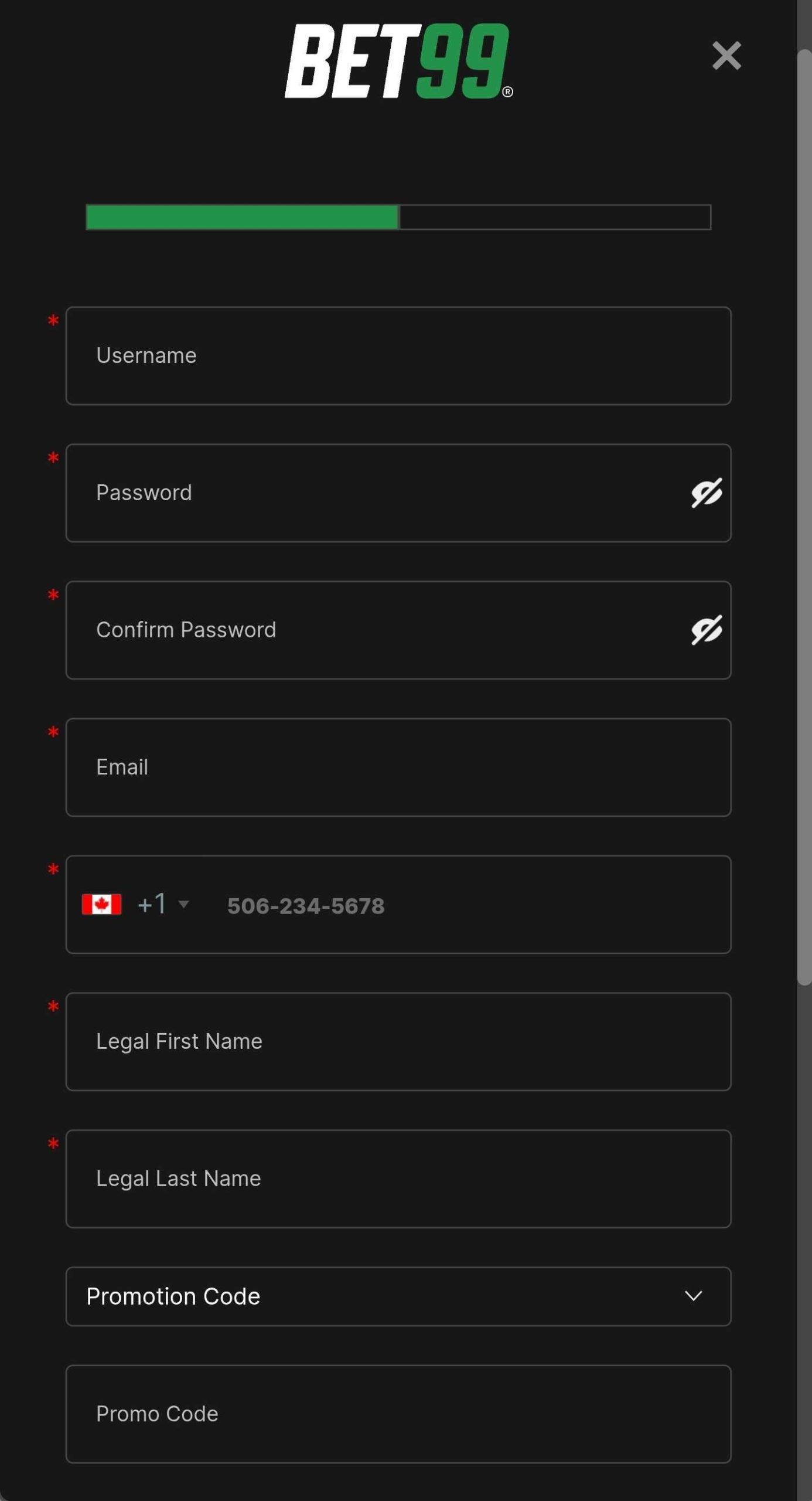 bet99 alberta app signup