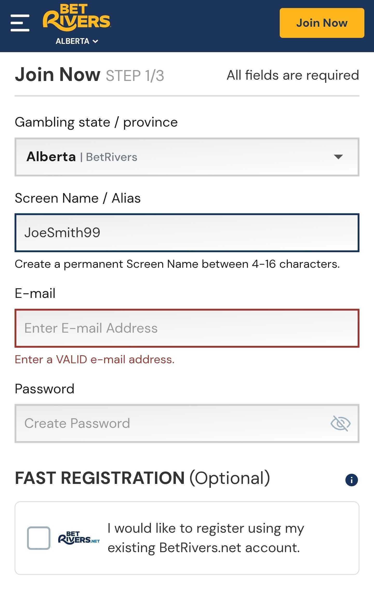 betrivers alberta app signup