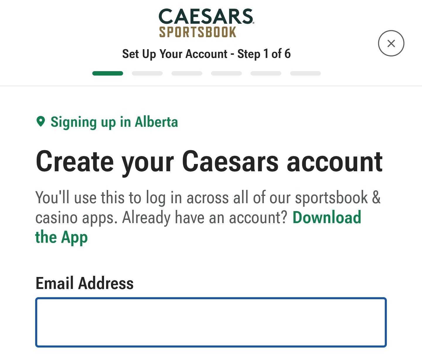 caesars sportsbook alberta app signup