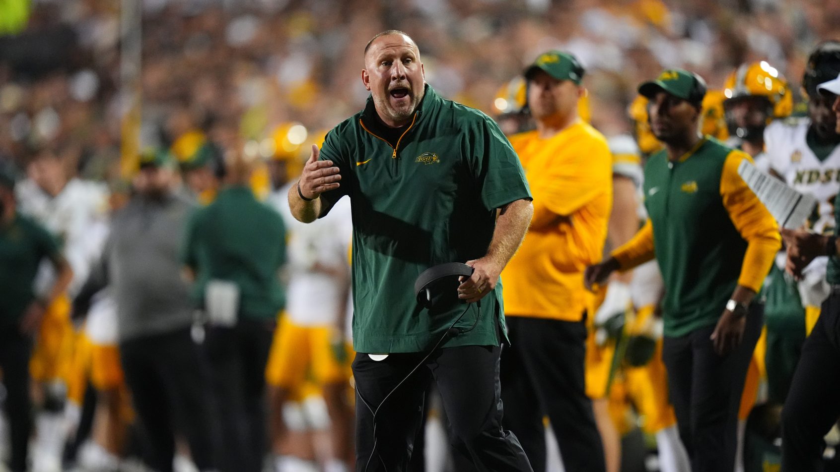 North Dakota State calls a timeout vs Colorado.