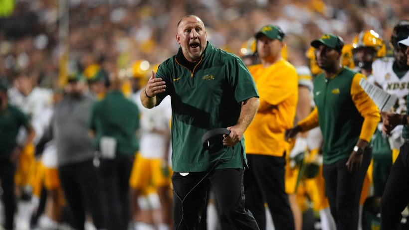 North Dakota State calls a timeout vs Colorado.