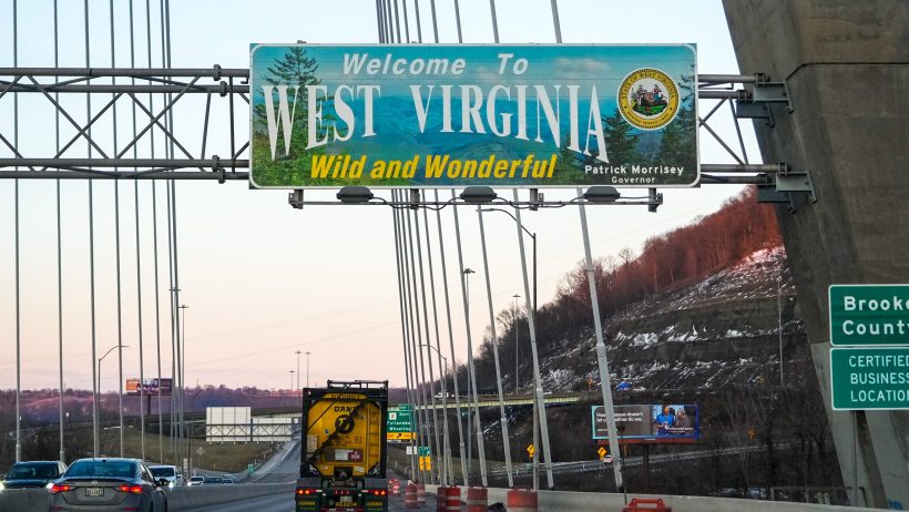 West Virginia sign.