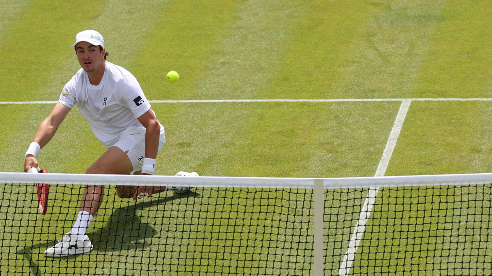João Fonseca volley at the net