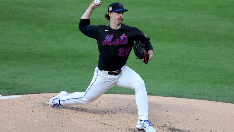 Nolan McLean pitching for the New York Mets in the 2026 MLB season.