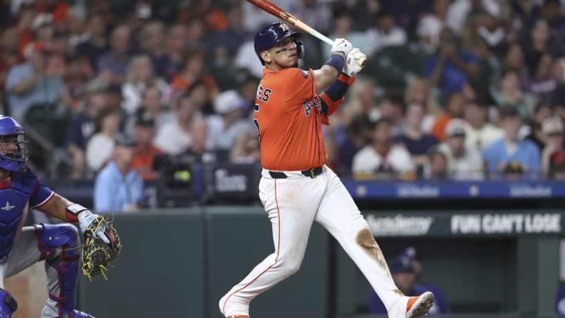 Isaac Paredes hitting for the Houston Astros in the 2026 MLB season.