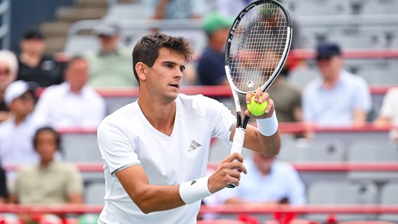 Rafael Jodar preparing to serve