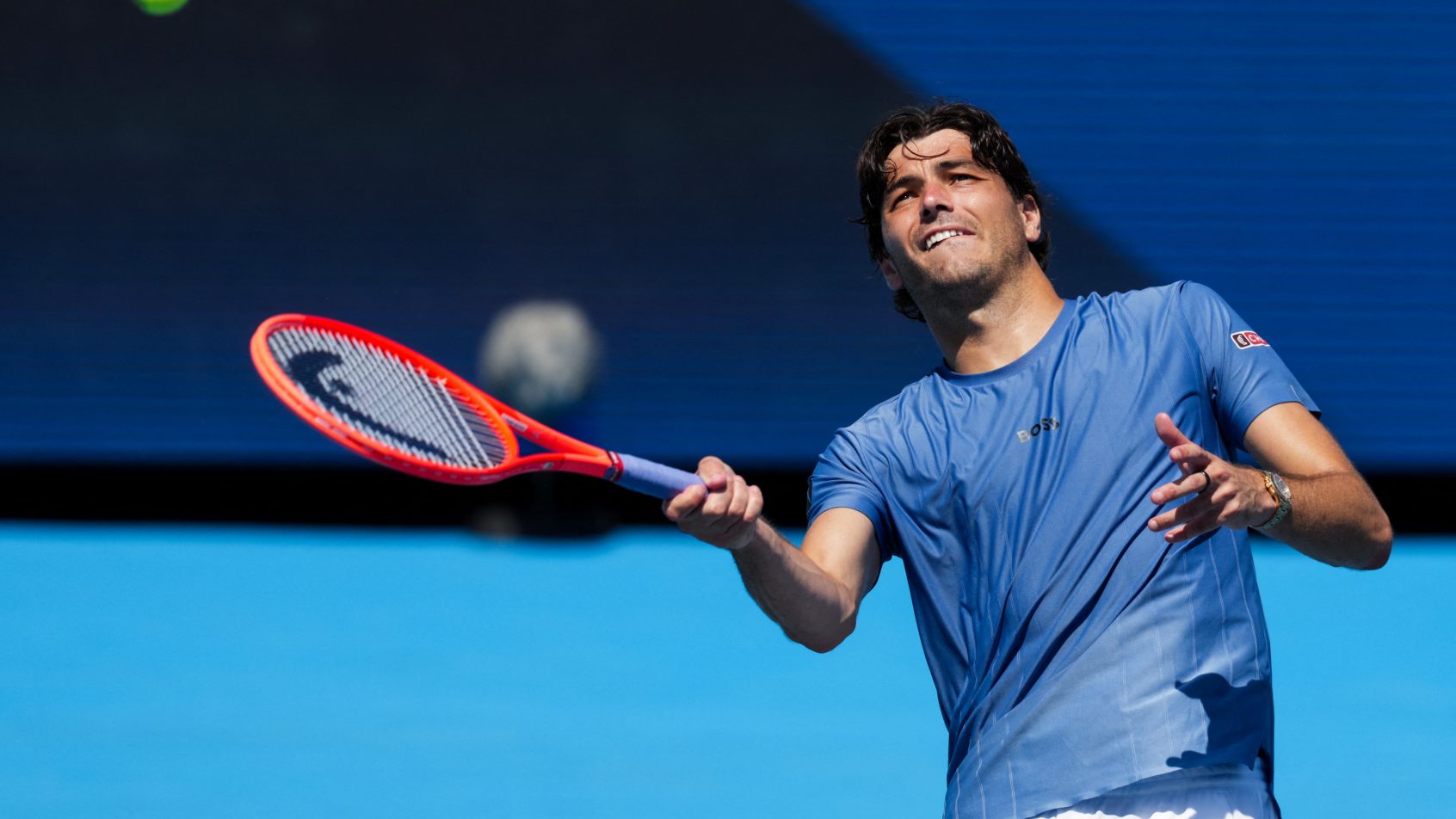 Taylor Fritz celebrates a win at the Cincinnati Open.