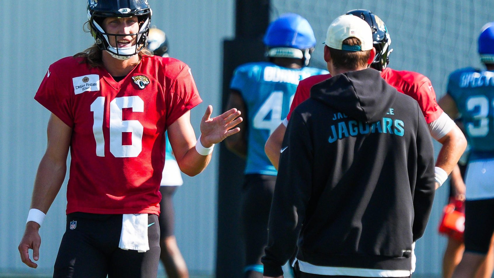 Trevor Lawrence with the Jacksonville Jaguars in the 2026 NFL preseason.