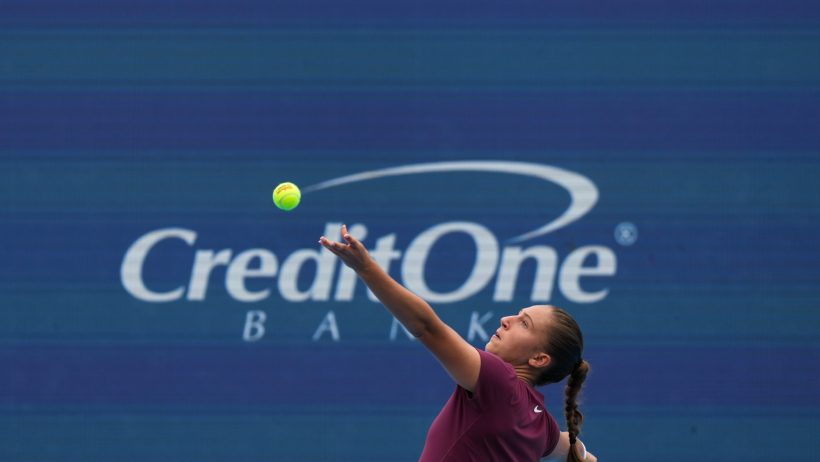 Diane Parry serving