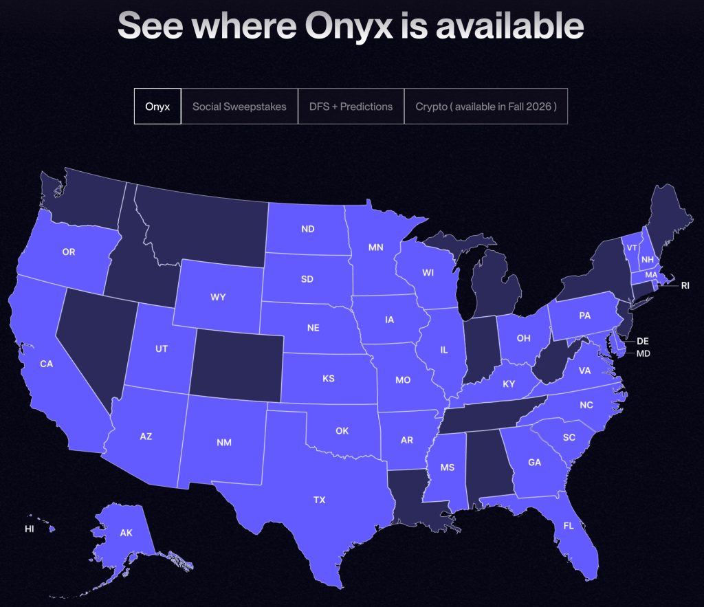 onyx odds available states