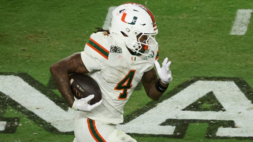 Mark Fletcher carries the ball for Miami against Indiana.