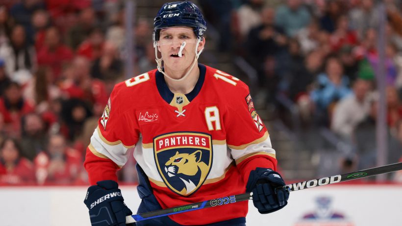 Matthew Tkachuk playing for the Florida Panthers.