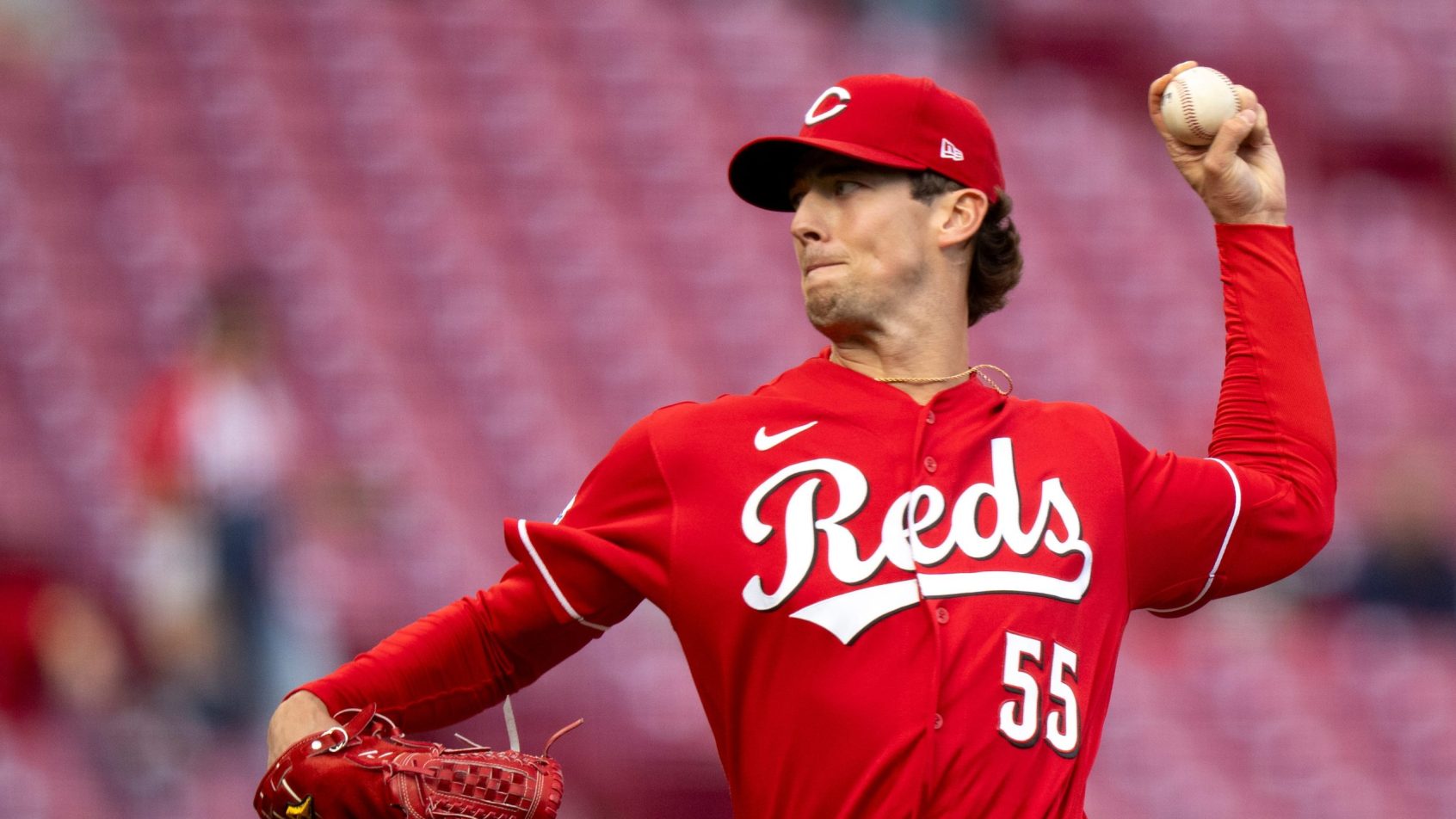 Brandon Williamson delivers a pitch vs the Rockies.