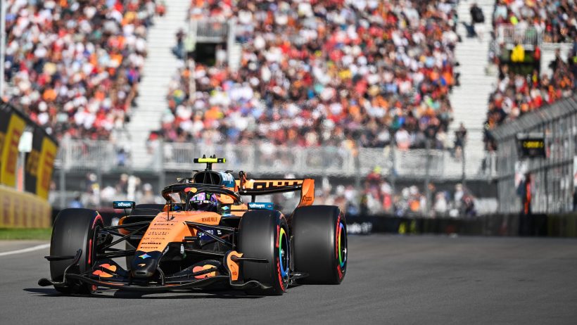 Lando Norris on-track in Canada (2026).