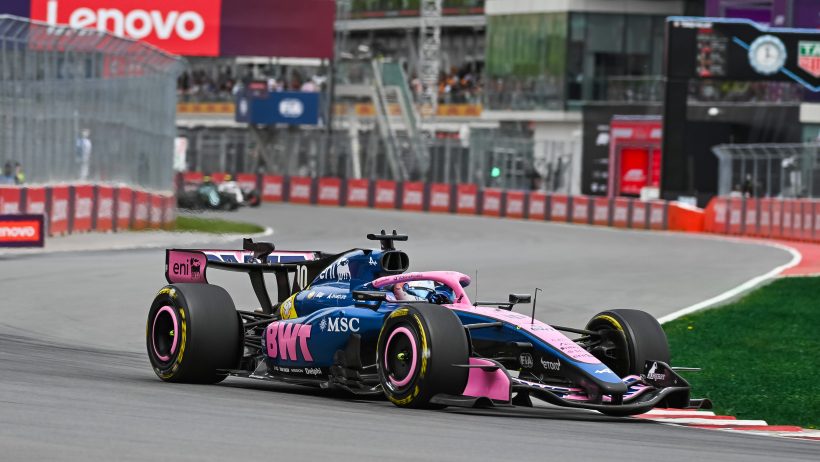 Pierre Gasly on-track in Canada (2026).