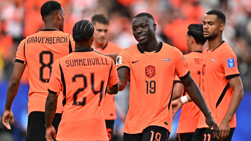Brian Brobbey playing for the Netherlands in the 2026 FIFA World Cup.