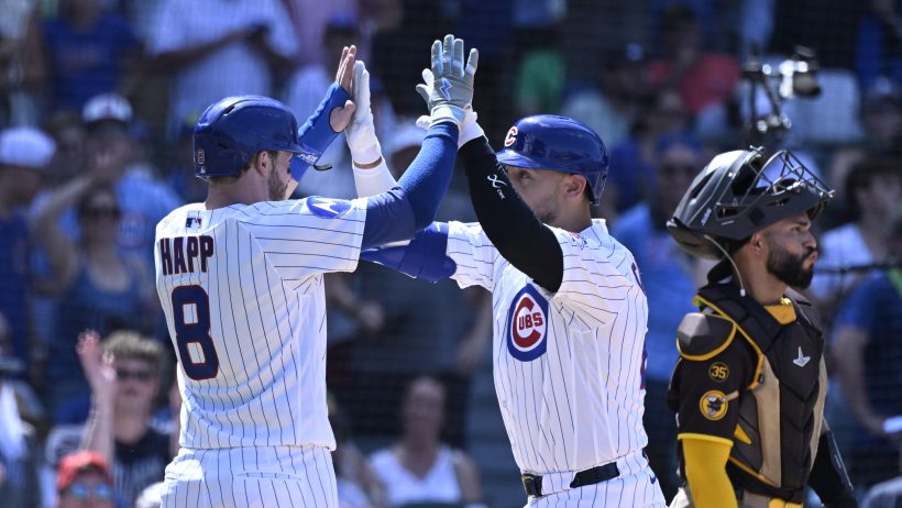 Michael Conforto and Ian Happ that high-five