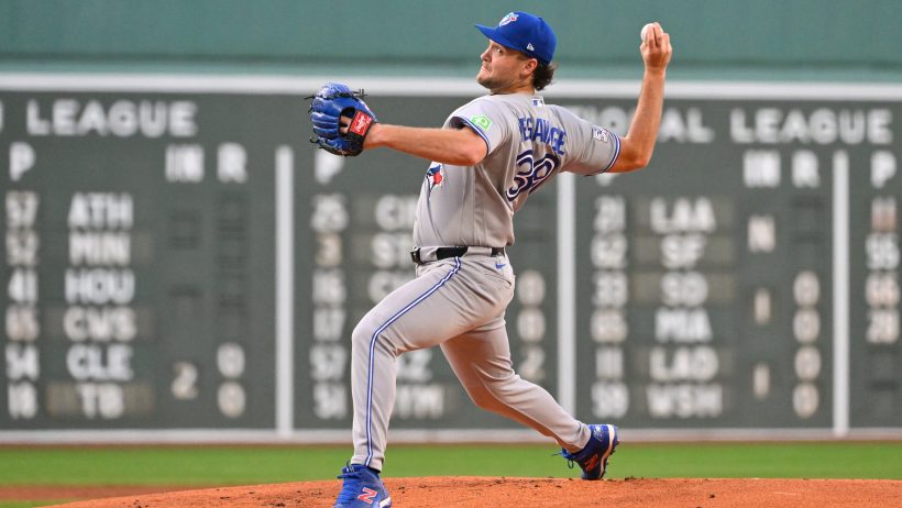 Trey Yesavage pitching for the Toronto Blue Jays in the 2026 MLB season.