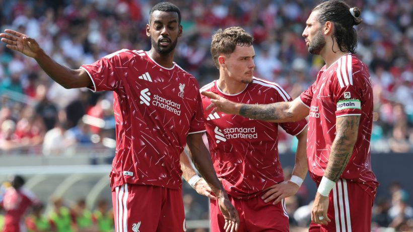 Isak, Wirtz and Szoboszlai playing for Liverpool.
