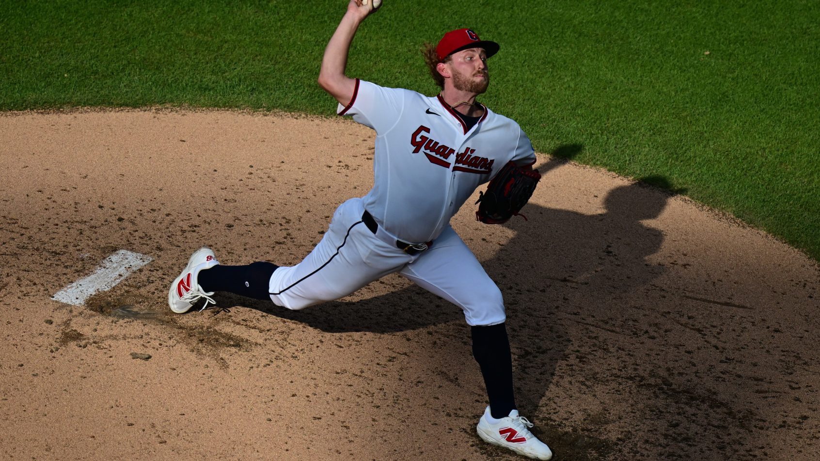 Tanner Bibee pitching for the Cleveland Guardians in the 2026 MLB season.