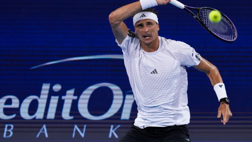 Alexander Zverev playing in the Cincinnati Open in the 2026 ATP season.